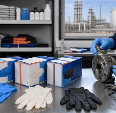 Blue Industrial Nitrile Glove